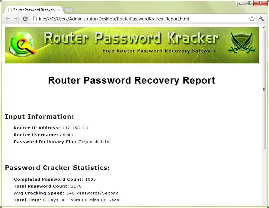 برنامج Router Password Kracker لمعرفة الرقم السرى لشبكات الواى فاى 