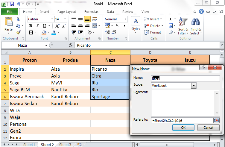 Excel Tutorial | Cara Membuat Drop Down List Dependent (Dynamic ...