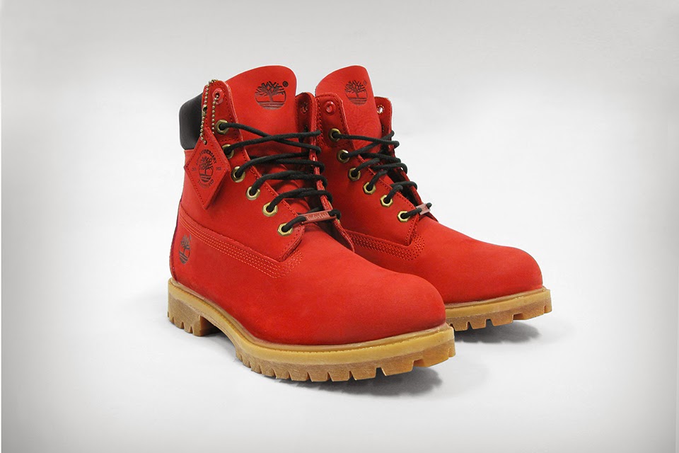 blood red timberland boots