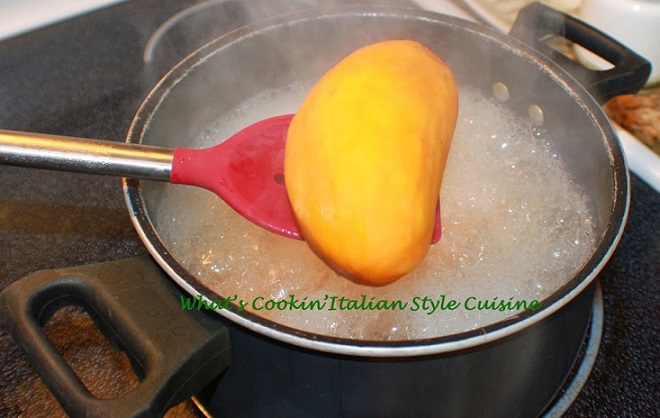 boiling peeled sweet potatoes