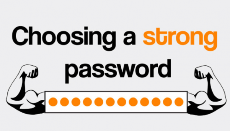 Strong password. Choose strong passwords. Choose a password. Strong password logo.