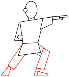 Langkah 3. Super Simpel Menggambar Karateka Langkah 3. Super Simpel Menggambar Karateka