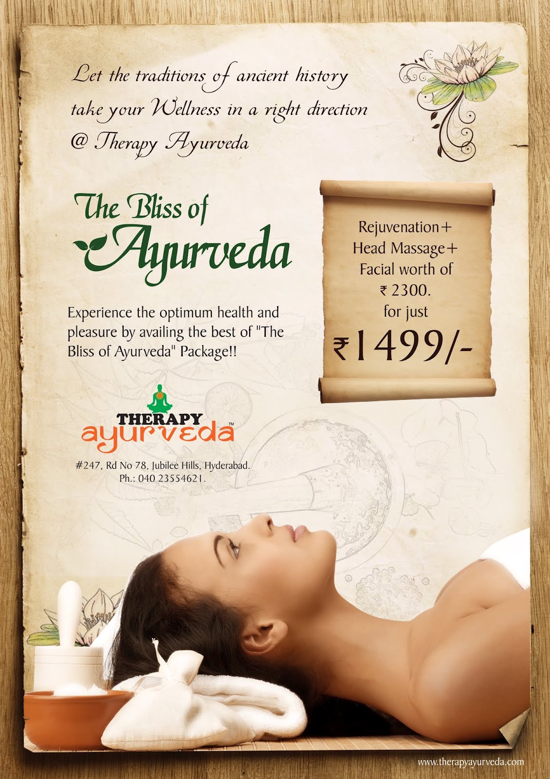inkingdown Therapy Ayurveda flyer