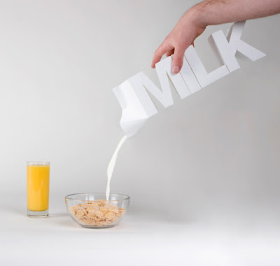 Diseño de envase de leche muy creativo