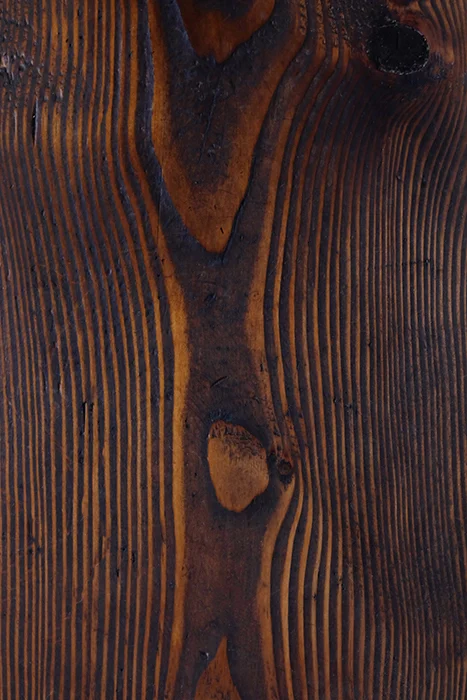 close up of stained pine wood