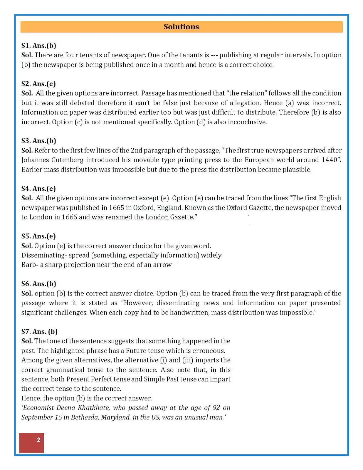 IBPS PO English Question Paper solution 2018 Download PDF IBPS PO English Question Paper solution 2018 Download PDF