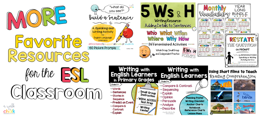 MORE Favorite Resources for Teaching Learners! | Walk in the Chalk