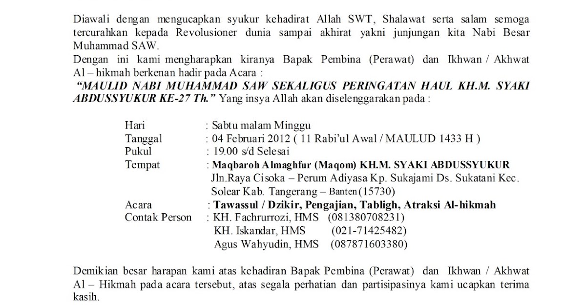 Contoh Pidato Tentang Hikmah Maulid Nabi Contoh Sur