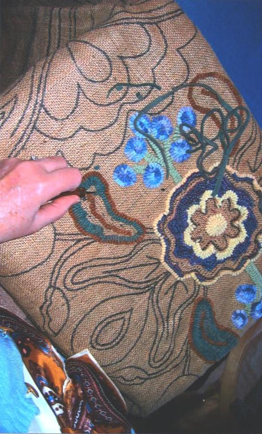 Textile Arts Now Hand embroidery on burlap