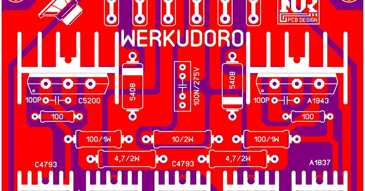 Simetris Power Amplifier ~ Nur Pcb Design
