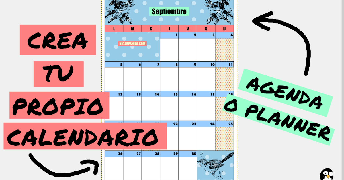 Cómo Hacer Calendarios Personalizados 📅 Planner Mensual O Agenda
