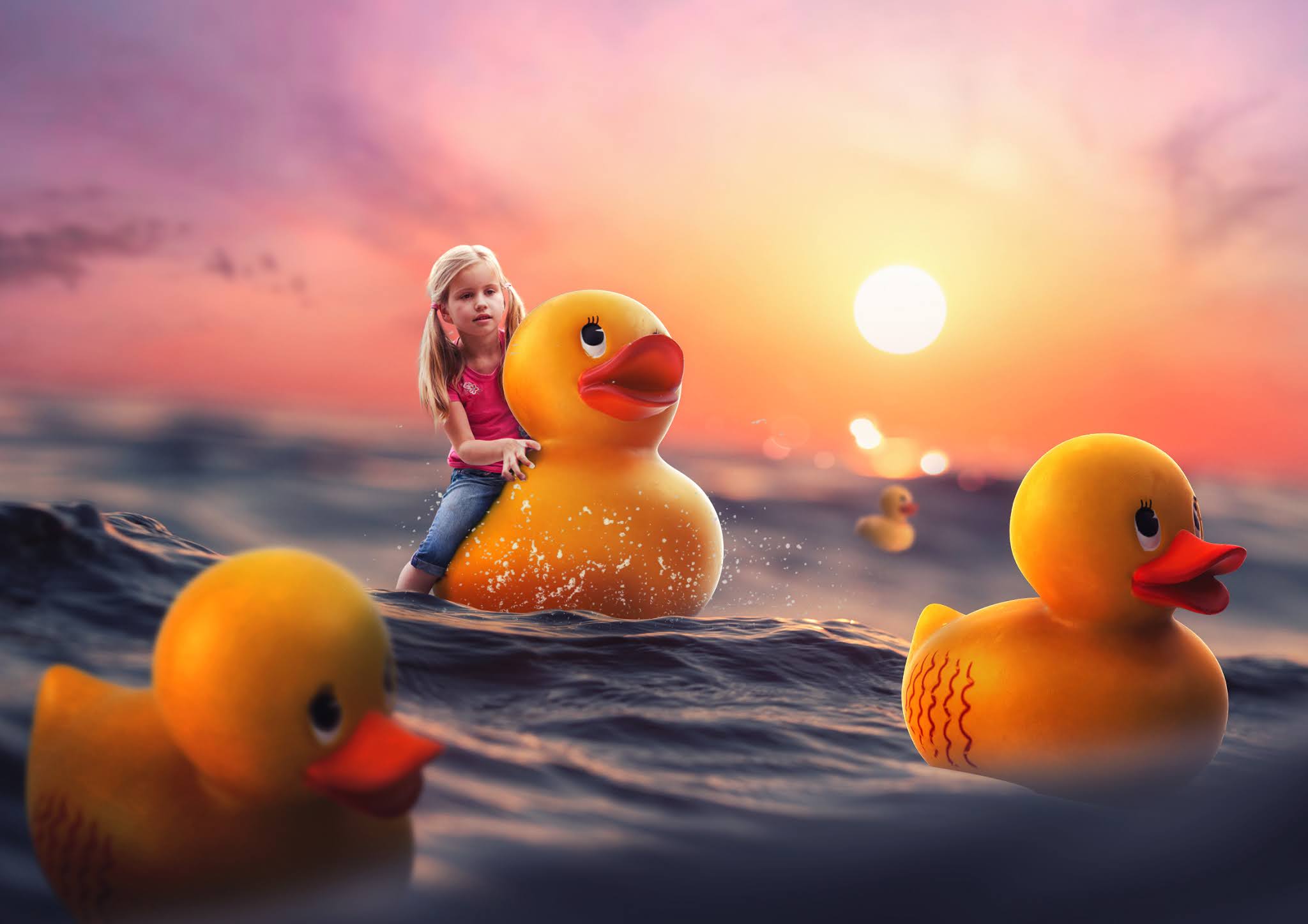 Visual art tutorials Fantasy Duck toys manipulation