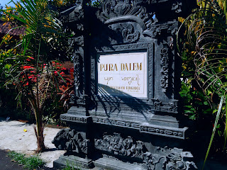 Board Name Balinese Style Of Dalem Temple Ringdikit, North Bali, Indonesia