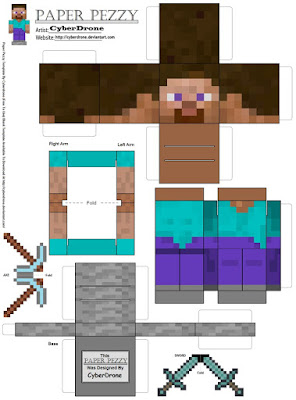 Minecraft Party Free Printable Cube Box.  