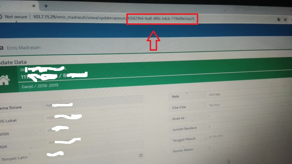 Cara Mencari Kode Sekolah Dan Kode Siswa Untuk Melengkapi Isian Template Capesun Di Emis Semester I Tapel 2018 2019 Admin Bawean