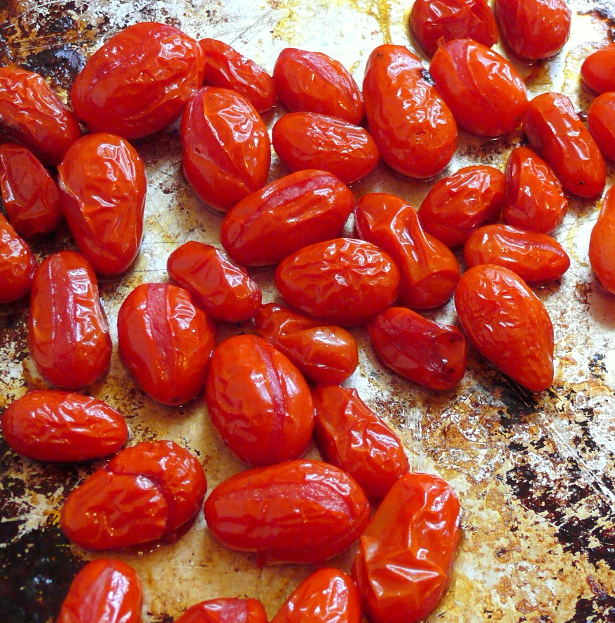 A Life of Little Pleasures Baked Eggs in Roasted Pepper and Tomato Sauce