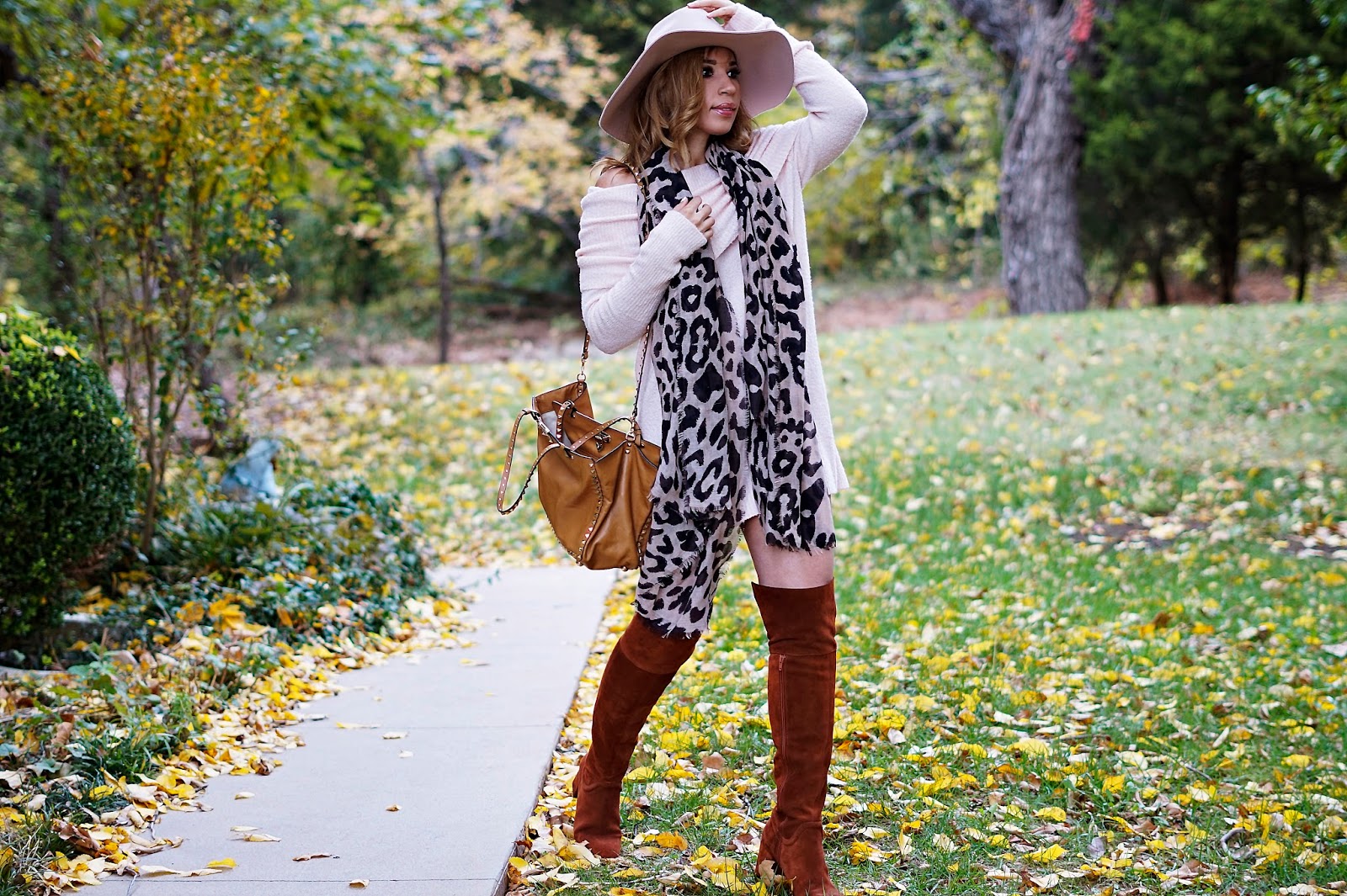 Sweater Dress + OTK Boots - Red Dirt and Glitter