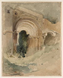 watercolour abbey cotman sell john rievaulx refectory doorway paintings girtin thomas 1803 drawings prints graphite turner painting watercolor llanthony artists