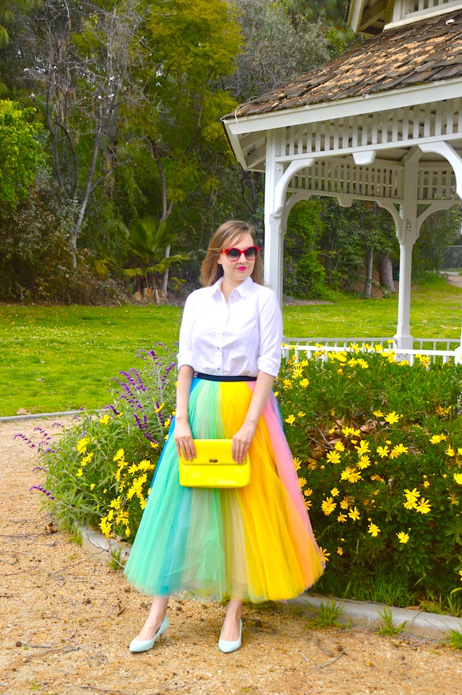 Hello Katie Girl Rainbow Tulle Skirt