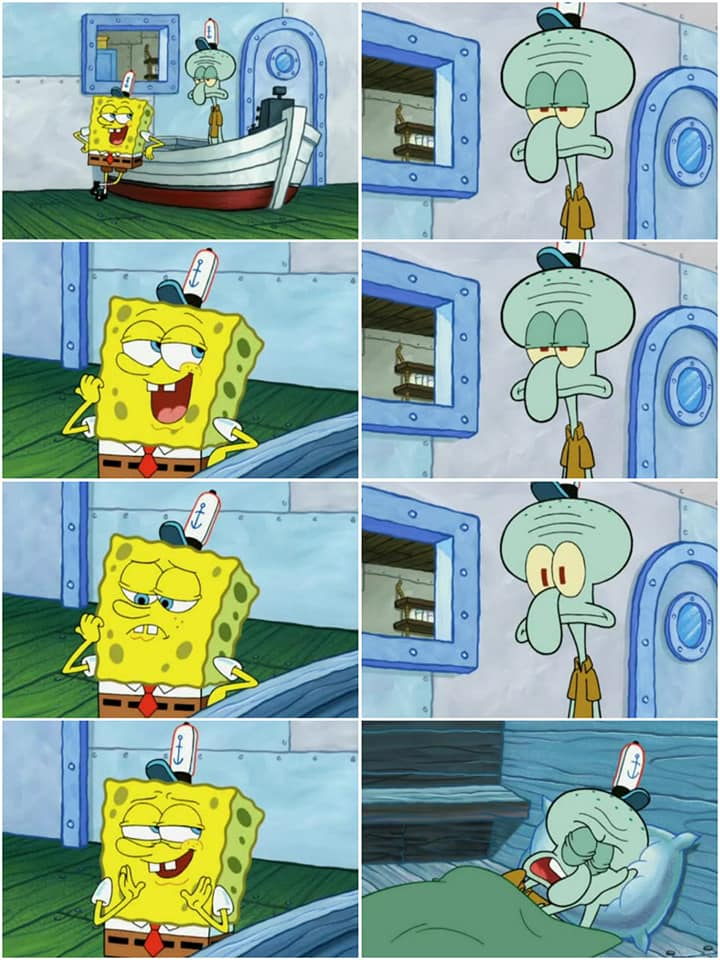 Meme spongebob sering kali... 