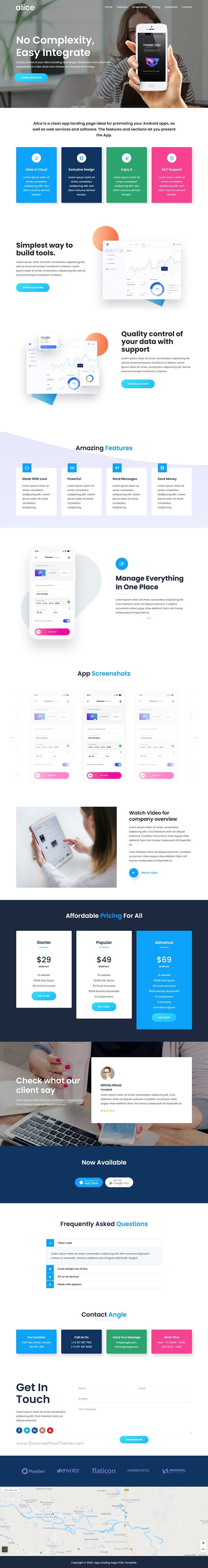 App Landing Page HTML Template
