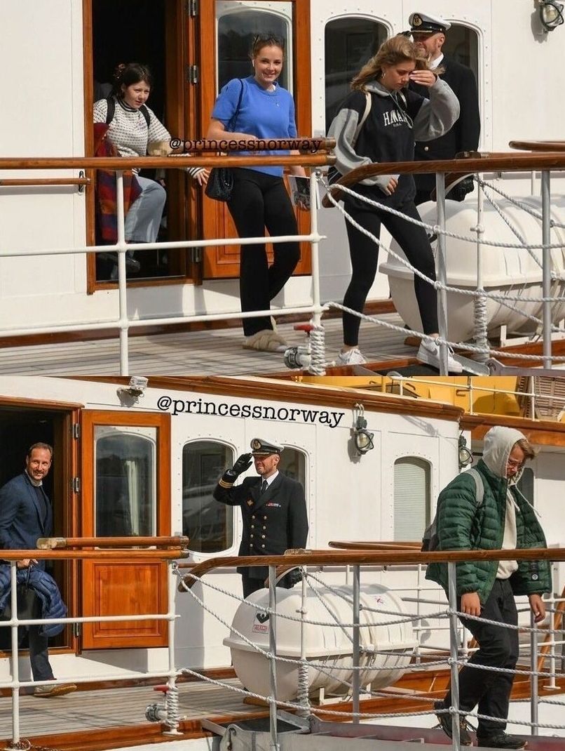 The Royal Children: Norwegian RF: Princess Ingrid Alexandra and Sverre  Magnus vacationing on a boat