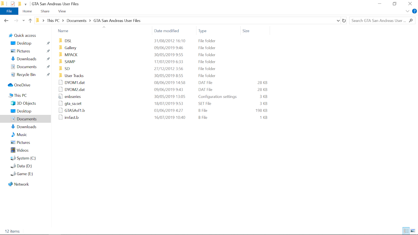 Exe gta san andreas. Documents gta san andreas user files gallery. User files. Build 5112. User files.