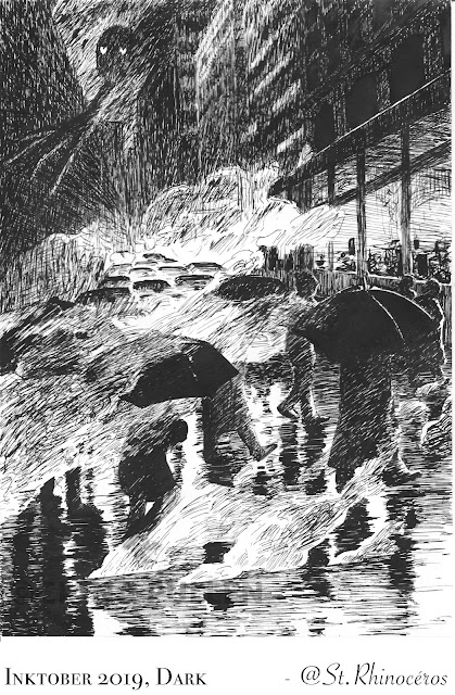 Inktober 2019, Day 26, Dark, by Ciana Pullen / St. Rhinocéros Sketch of Inktober 2019, Day 26, Dark, by Ciana Pullen / St. Rhinocéros