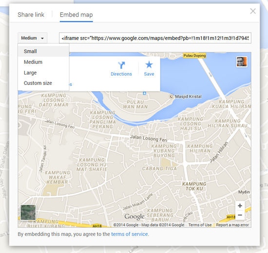 Cara Letakkan Peta Google Map dalam Entri Blog