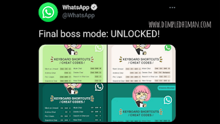 WhatsApp को चलाने के लिए शॉर्ट कट की कोन कोन सी है - डिंपल धीमान