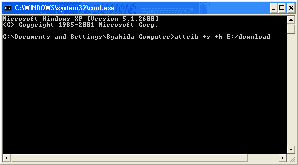 Cara menyembunyikan file atau folder menggunakan Command Prompt
