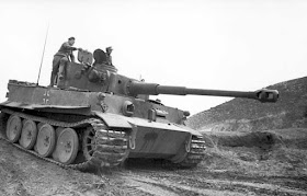 Panzer VI Tiger I with muzzle brake in Tunisia worldwartwo.filminspector.com