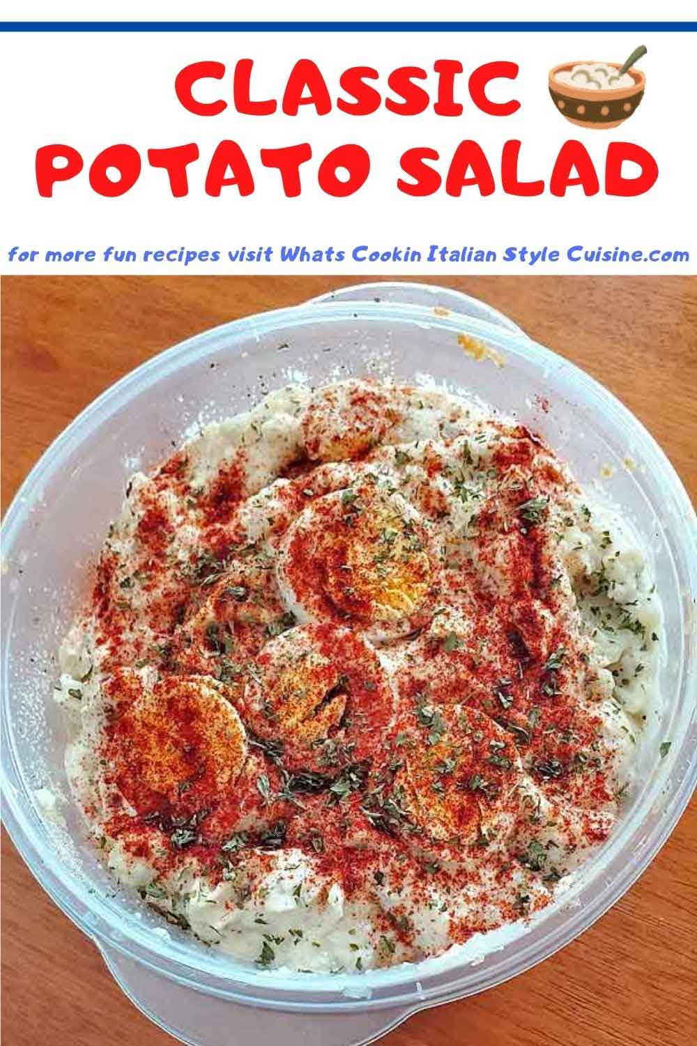 pin for later how to make potato salad