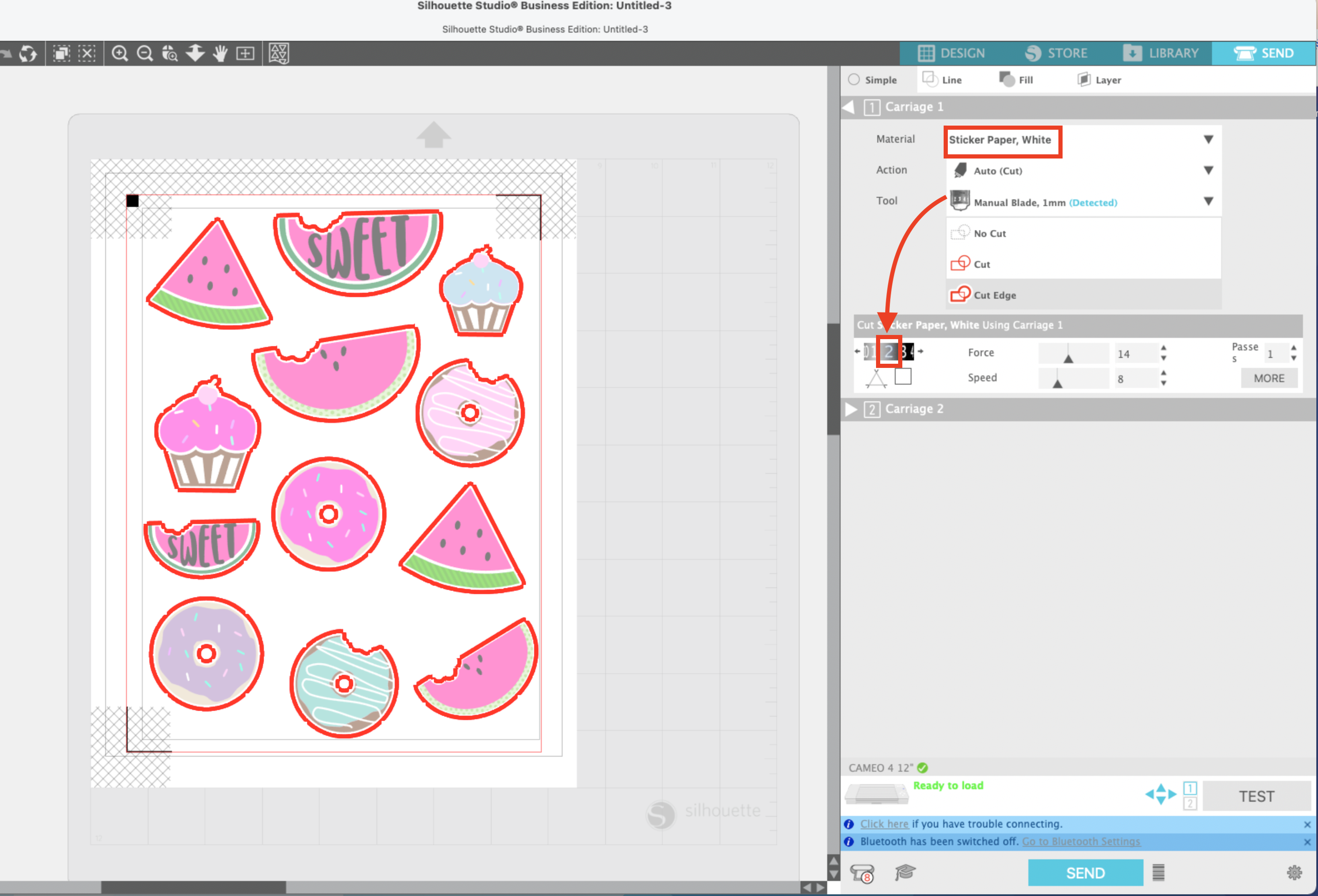 Print and Cut Silhouette CAMEO 4 Beginner Sticker Tutorial (Free