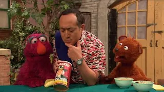 Alan, Telly, Baby Bear, Sesame Street Episode 4325 Porridge Art season 43