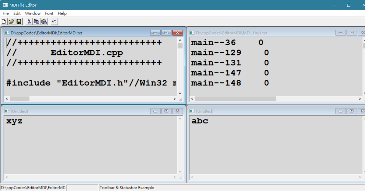 Code & Flow Chart ! Windows c++ program MDI text editor. 視窗版 c 語言程式