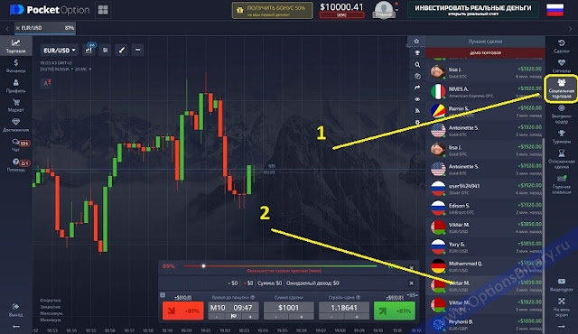 Социальная торговля Pocket Option Социальная торговля Pocket Option