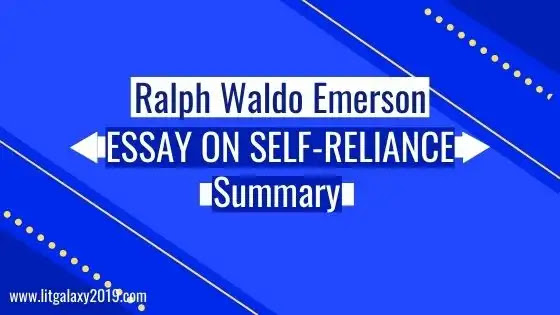 meaning of self reliance by ralph waldo emerson