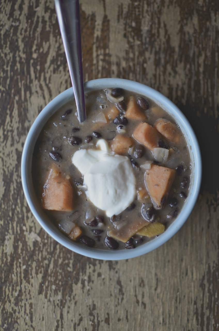 Apron Days Easy Black Bean Sweet Potato Soup