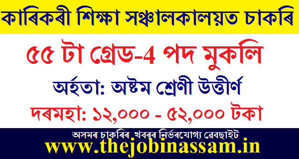 DTE, Assam Recruitment 2020