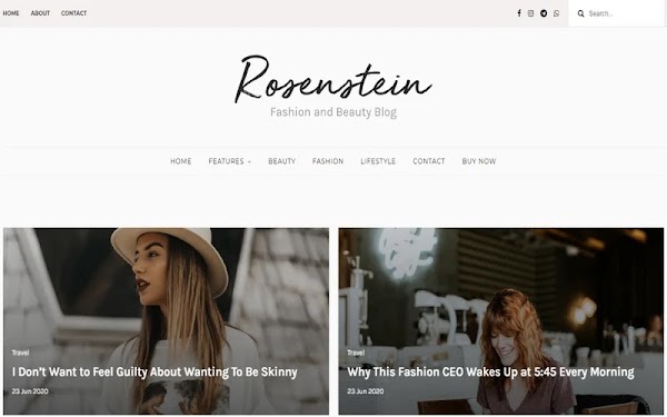 Rosenstein Responsive Blogger Template Untuk Fashion & Beauty 