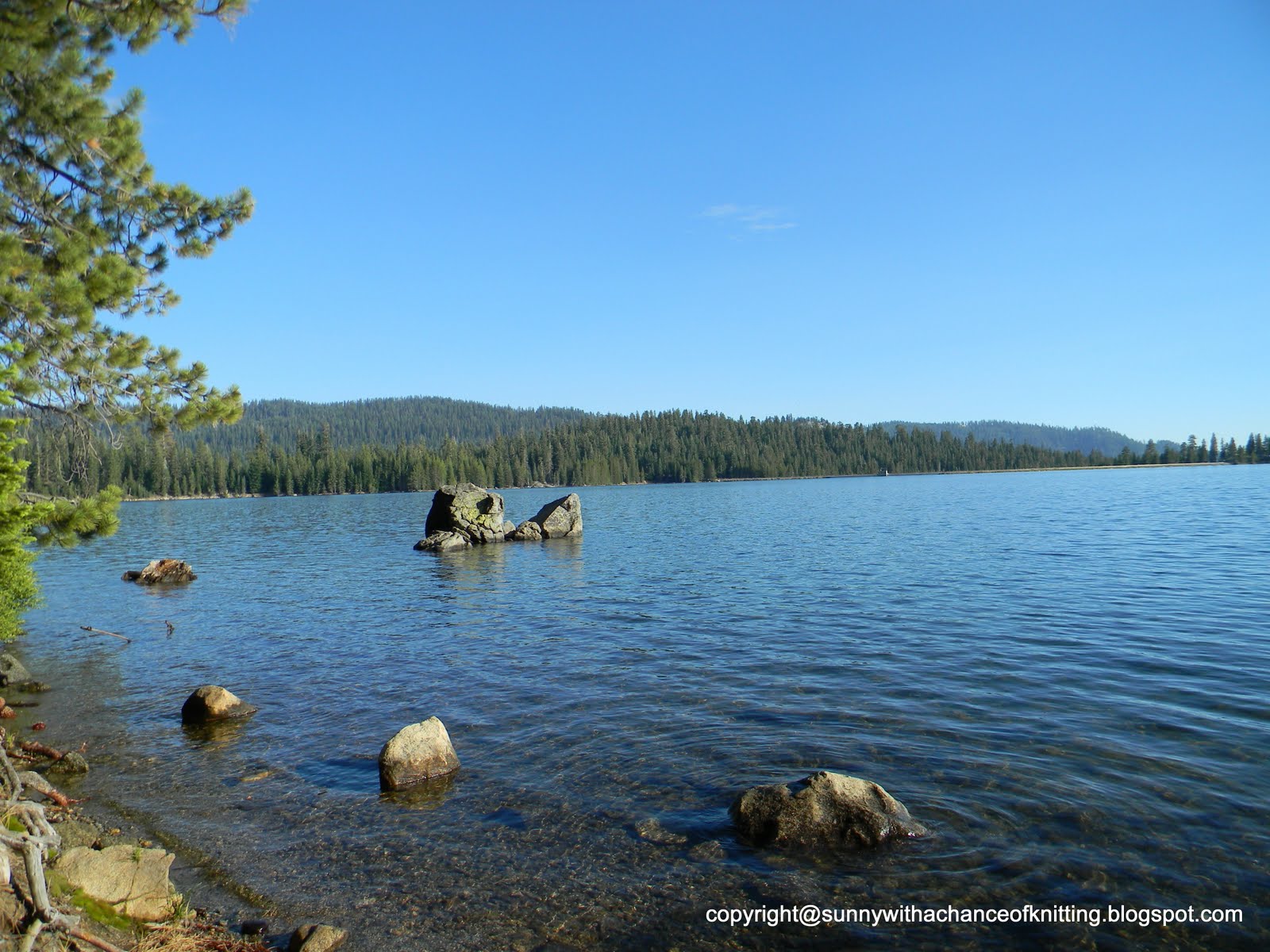 Sunny with a Chance of Knitting Huntington Lake