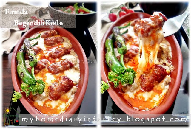 Fırında Beğendili Köfte / Turkish Meatball Kofta with Cheesy Ember-Roasted Aubergine | Çitra's Home Diary