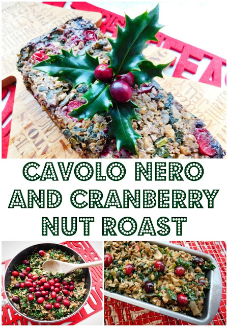 www.foodiequine.co.uk Vegetarians and meat eaters alike will love this festive Nut Roast full of flavoursome ingredients. Kale's Italian cousin - Cavolo Nero - brings a marvellous rich, intense and slightly sweet flavour to this Christmas Cavolo Nero and Cranberry Nut Roast.