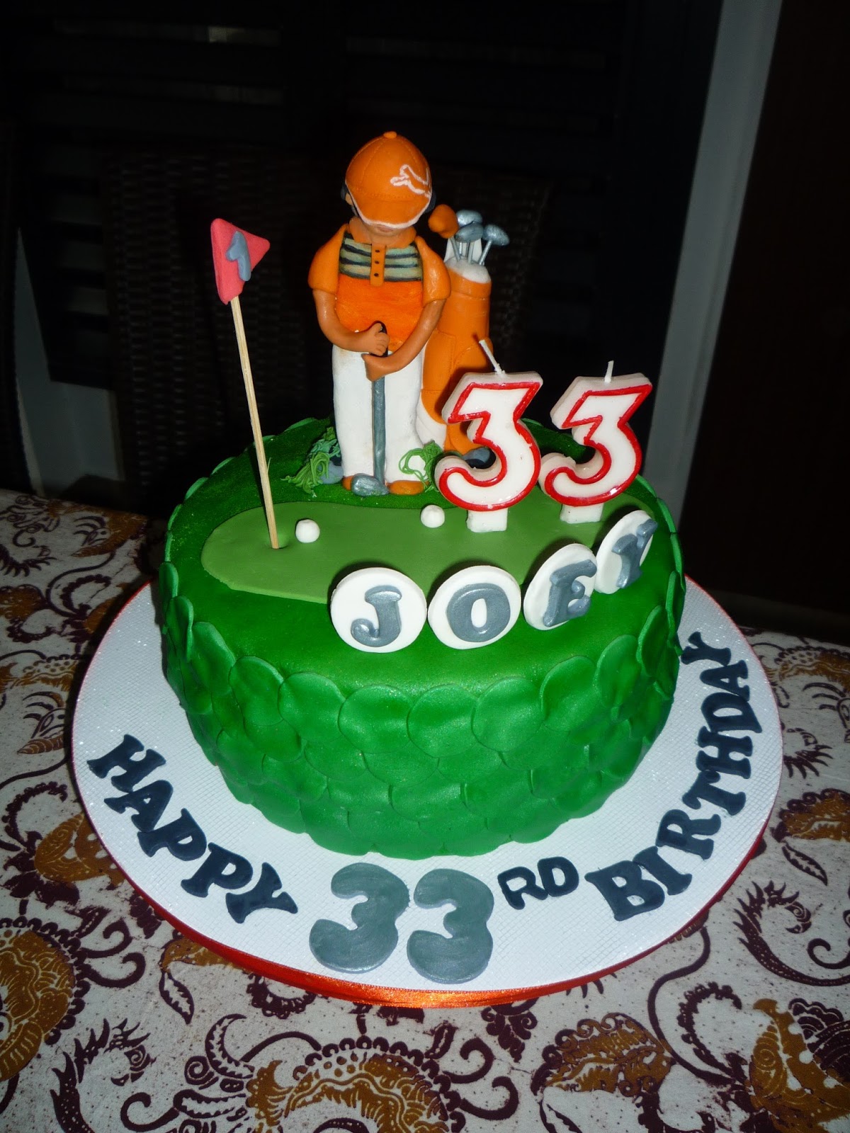 Pink Ellies Novelty Cakes "Joey's 33rd"