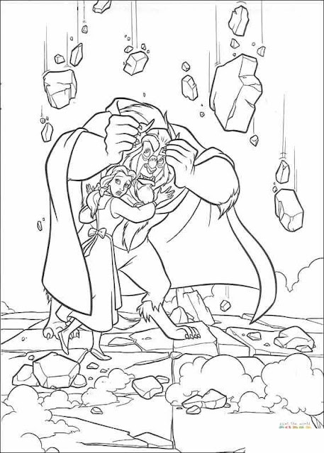 6 Beauty and the Beast coloring pages