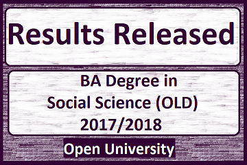 Results Released BA Degree in Social Science (OLD)  