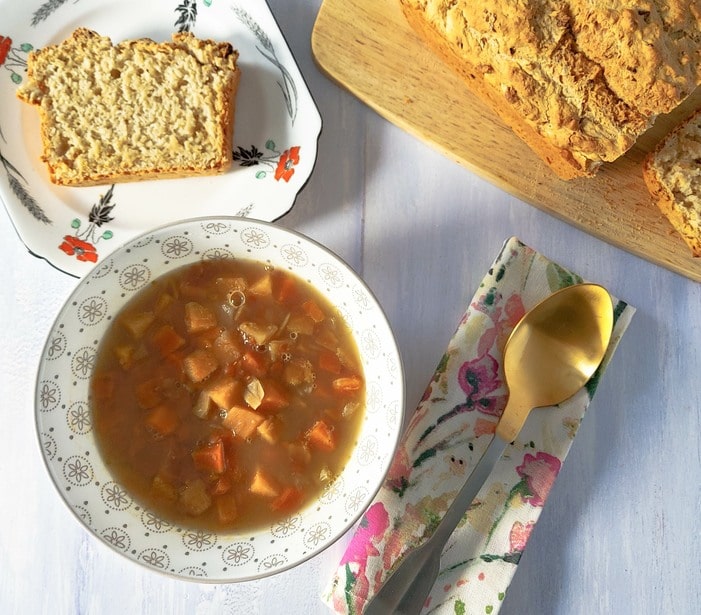 Vegetable Soup served with Beer Bread