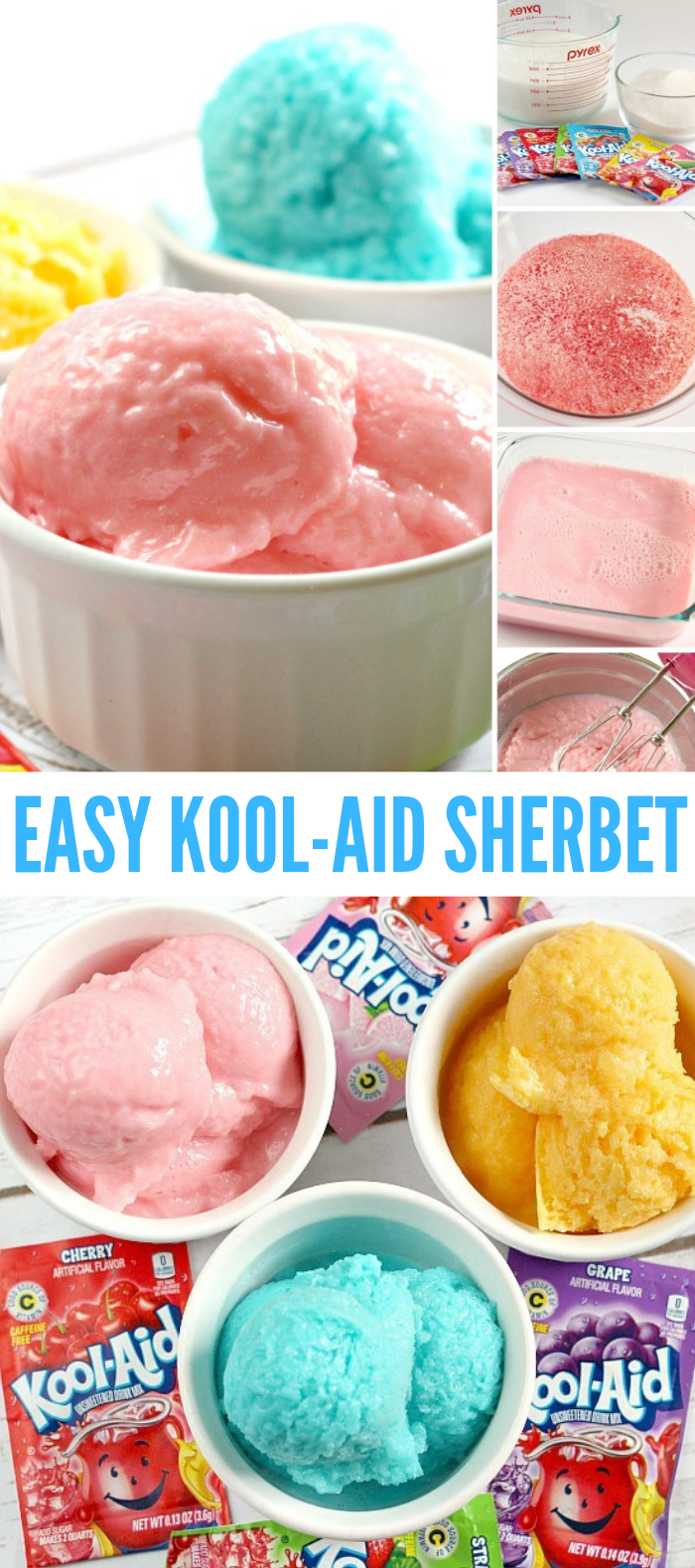 EASY KOOL-AID SHERBET #dessert #icecream EASY KOOL-AID SHERBET #dessert #icecream