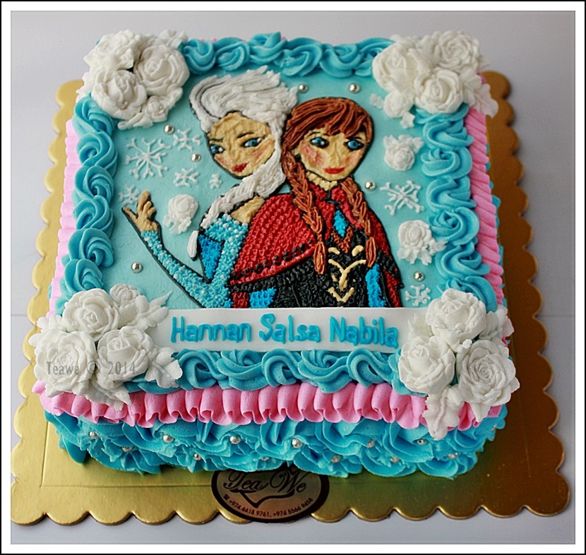 to Teawe's blog Frozen Cake Elsa and Anna